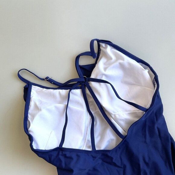 NEW RUFFLE STRAPPY BACK ONE PIECE SWIMSUIT - Picture 7 of 9